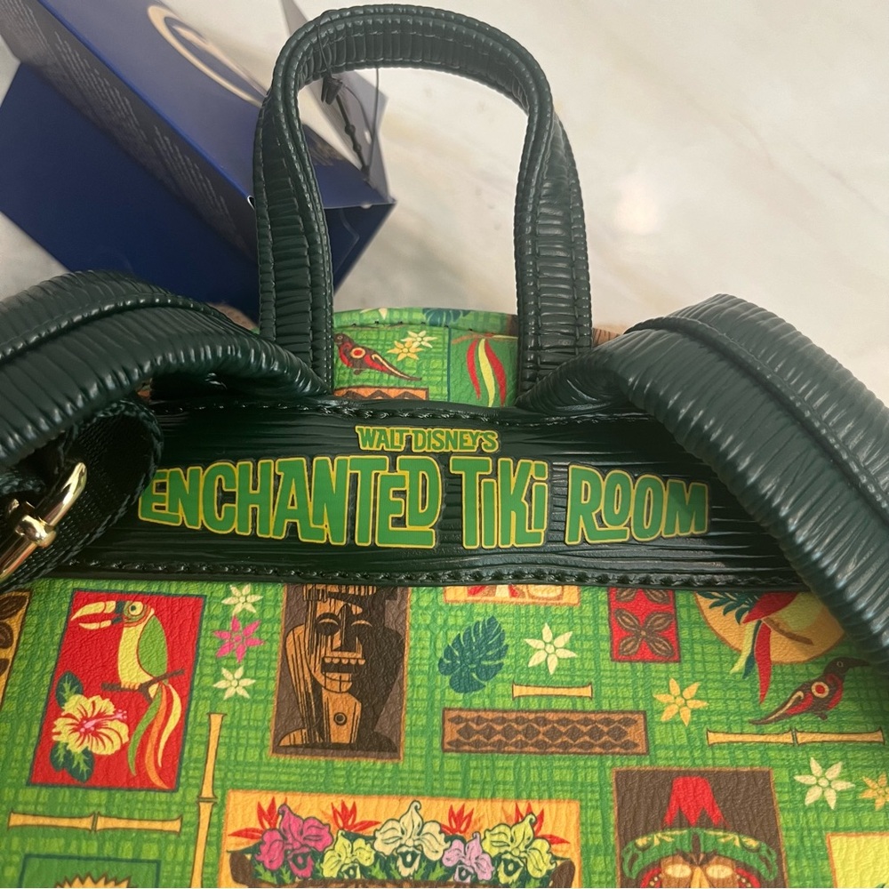 LOUNGEFLY NWT DISNEY PARKS MICKEY MAIN ATTRACTION ENCHANTED TIKI ROOM BACKPACK - Picture 9 of 9